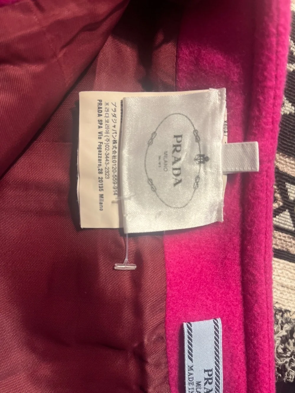 Prada Milano fuchsia  pink wool button skirt -The Angel Wears Prada! - Picture 5 of 9